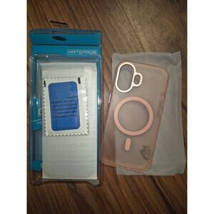 MATEPROX Magnetic Pink Clear iPhone 16 Case MagSafe 6.1" Screen Protector b3